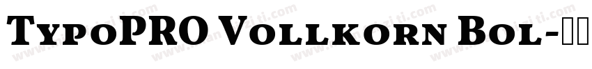TypoPRO Vollkorn Bol字体转换